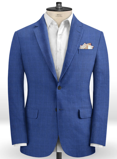 Italian Linen Cobalt Blue Suit