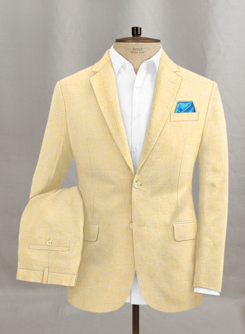 Yellow linen blazer on sale mens