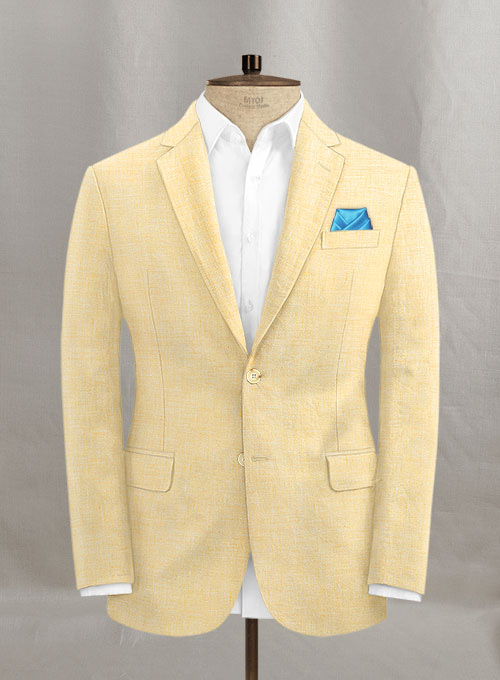 Italian Linen Daffodil Yellow Suit