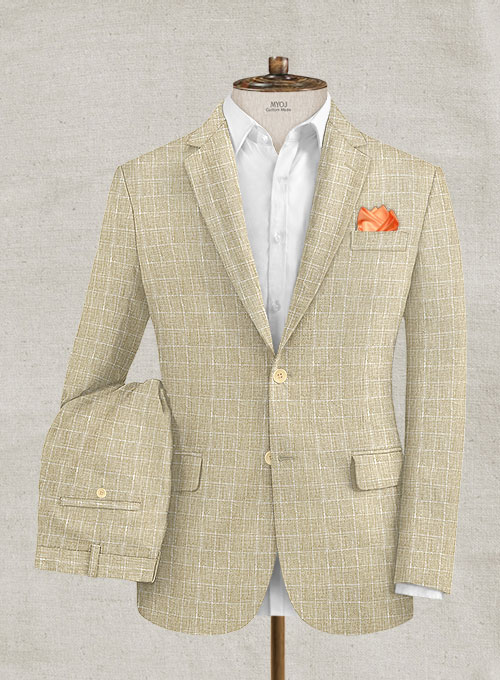 Italian Linen Lusso Beige Suit