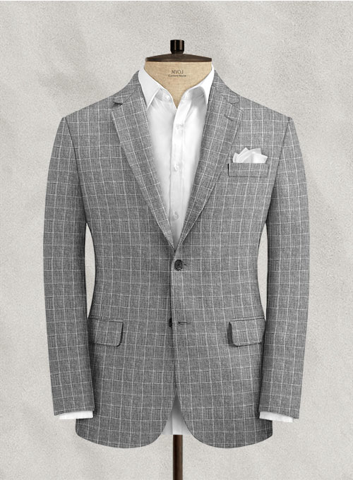 Italian Linen Lusso Black Suit - Click Image to Close