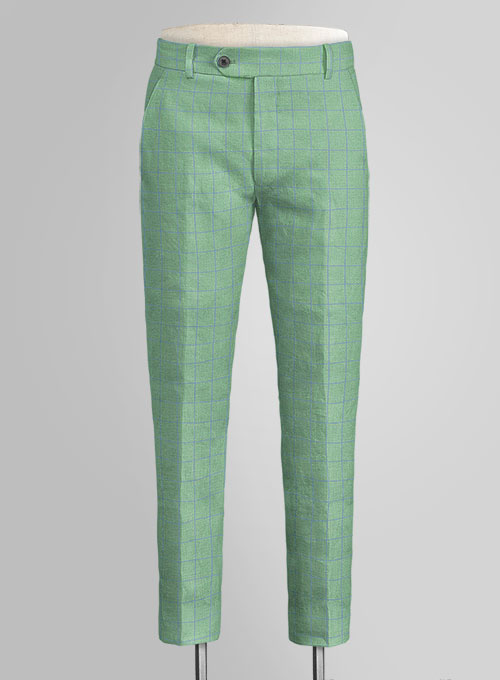 Italian Linen Mojito Green Suit - Click Image to Close