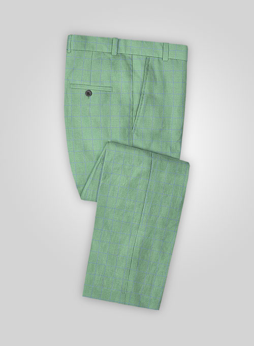 Italian Linen Mojito Green Suit - Click Image to Close