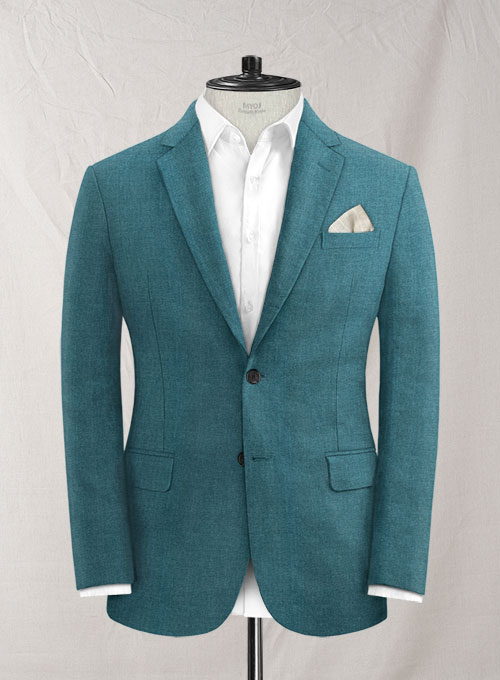 Italian Linen Peacock Blue Suit : Made To Measure Custom Jeans For Men ...