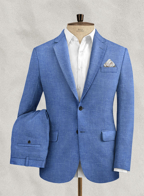 Italian Linen Smoked Blue Suit