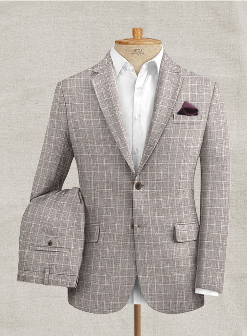 Italian Linen Lusso Brown Suit
