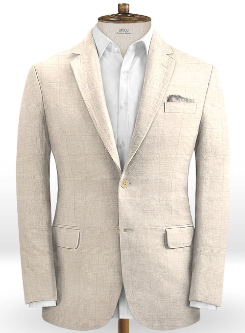 Italian Magna Beige Linen Suit
