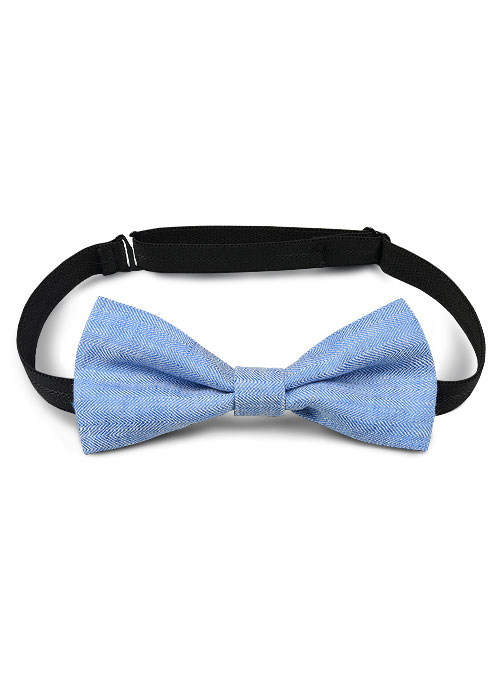 Italian Linen Bow - Nile Blue - Click Image to Close