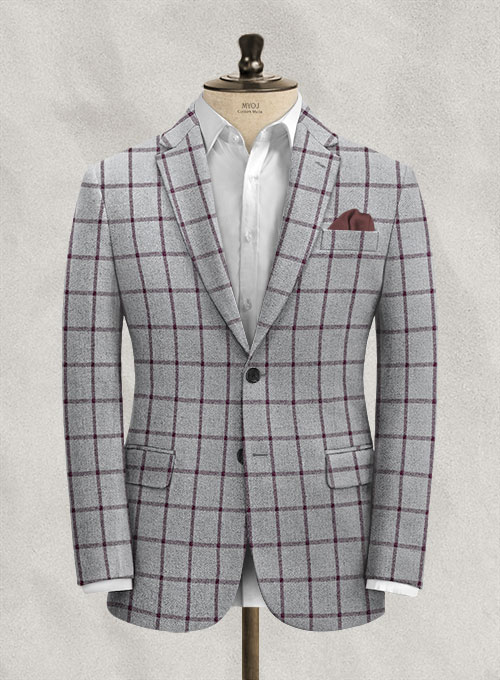 Italian Oduri Gray Checks Tweed Suit