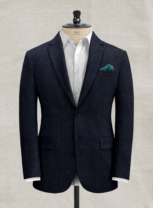 Italian Oxford Blue Tweed Suit