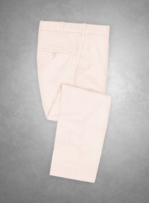 Italian Pale Pink Cotton Stretch Suit - Click Image to Close