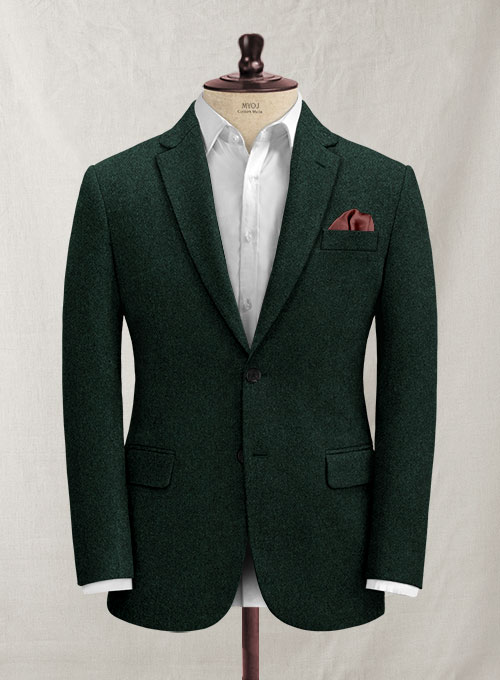 Italian Sacramento Green Tweed Suit