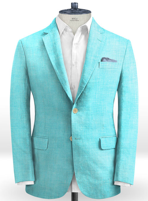 Italian Spring Blue Linen Suit