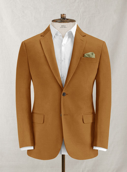 Italian Vivid Tan Cotton Suit