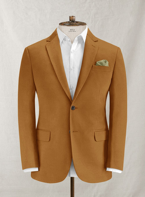 Italian Vivid Tan Cotton Suit : Made To Measure Custom Jeans For Men ...