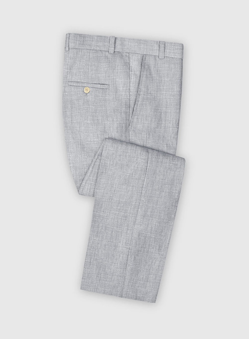 Italian Zod Light Gray Linen Suit