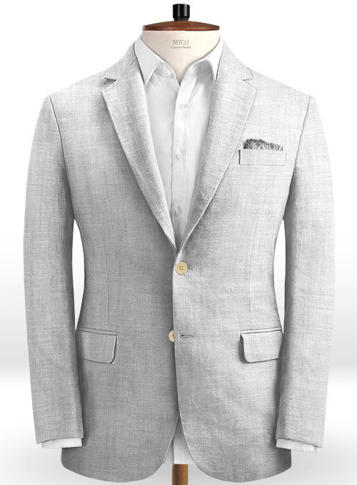 Italian Zod Light Gray Linen Suit : Made To Measure Custom Jeans For ...