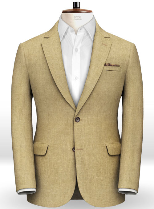 Italian Khaki Twill Linen Suit