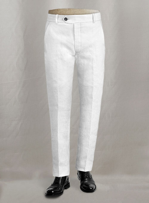 Italian Linen Cavalry White Suit