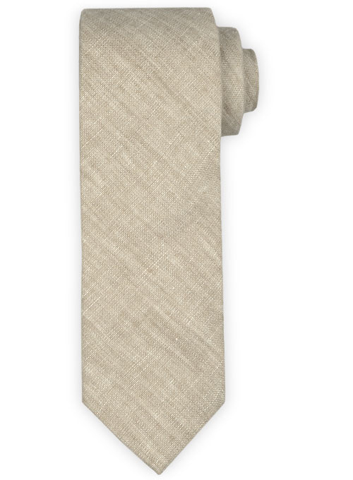 Italian Linen Tie - Casa Beige