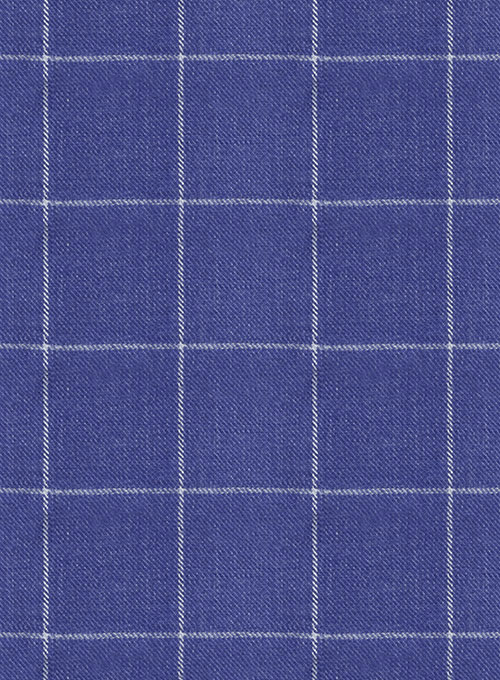 Italian Linen Lapis Blue Checks Suit