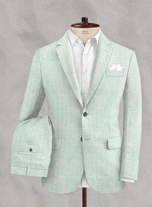 Italian Linen Lusso Summer Green Suit