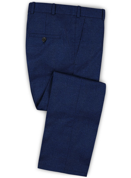 Italian Melange Blue Angora Wool Suit