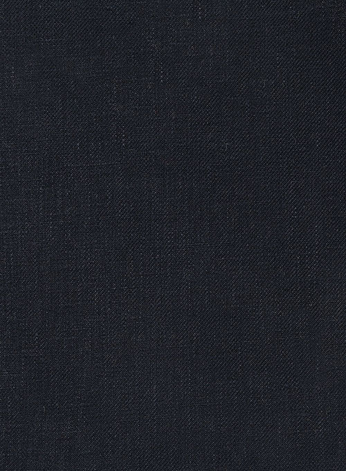 Italian Navy Blue Twill Linen Suit