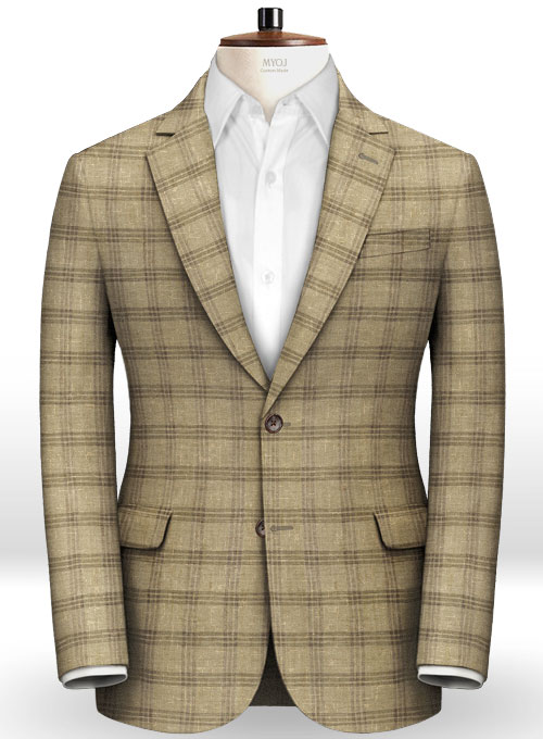 Italian Oatland Beige Linen Suit