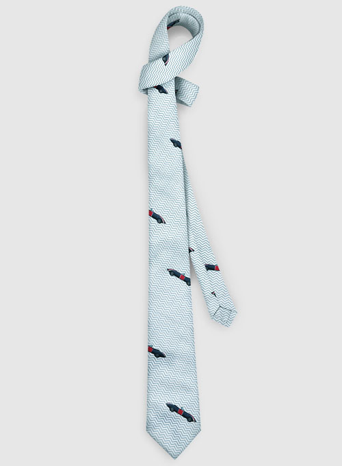 Italian Cotton Tie - Retro Car - Click Image to Close