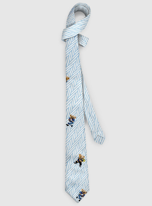 Italian Cotton Tie - Sporty Bear - Click Image to Close
