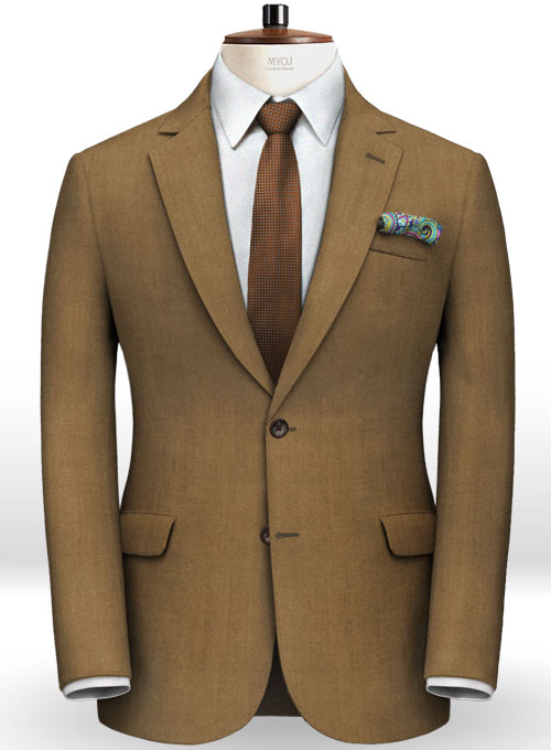 Italian Tan Wool Suit - Click Image to Close