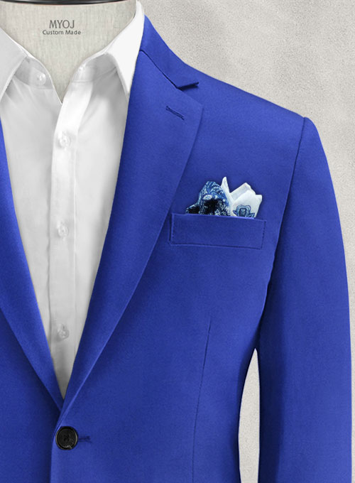 Italian Vivid Blue Cotton Suit