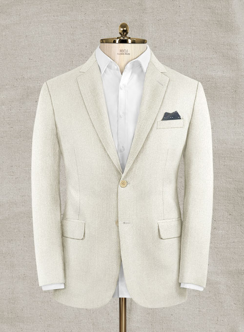 Italian Wool Cashmere Ivory Suit