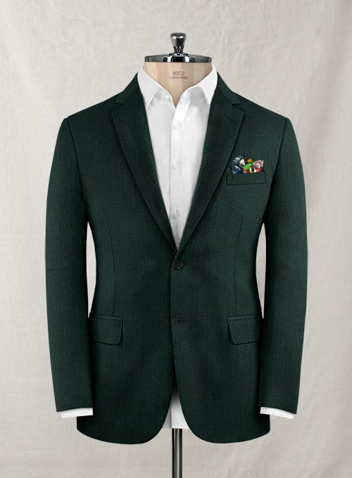 Italian Wool Cashmere Martini Green Suit