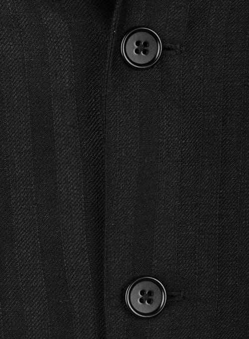 Italian Balsamic Stripe Linen Jacket