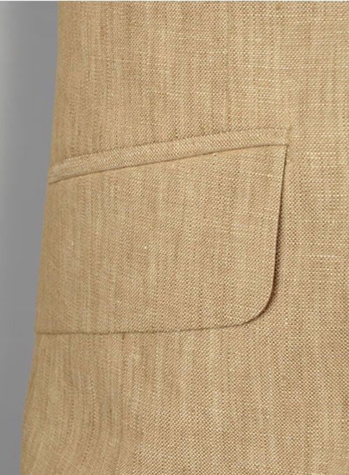 Italain Casa Beige Linen Jacket