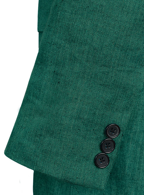 Italian Denim Green Linen Suit