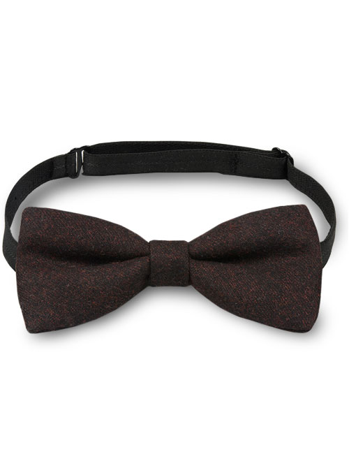 Italian Flannel Wool Bow - Wine