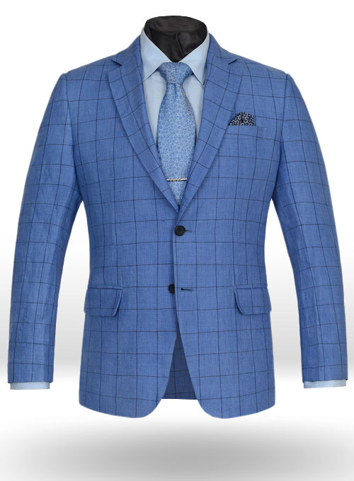 Italian Master Blue Linen Suit
