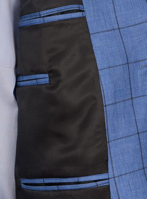 Italian Master Blue Linen Suit - Special Offer