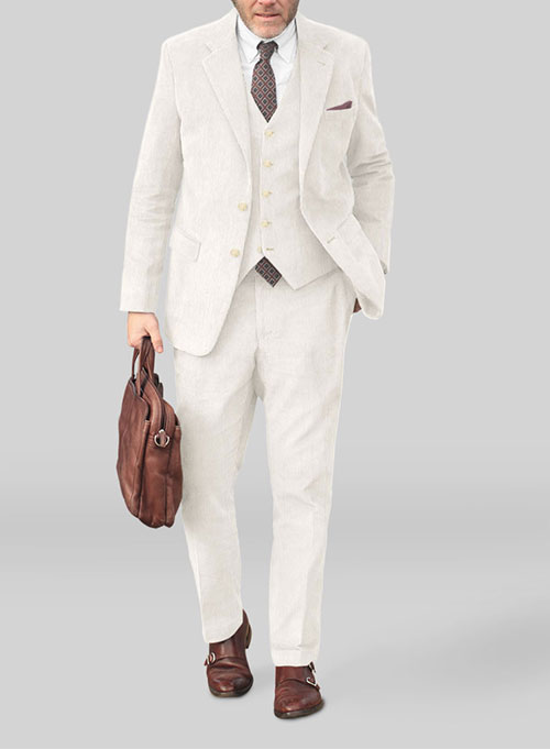 Ivory Corduroy Suit - Click Image to Close