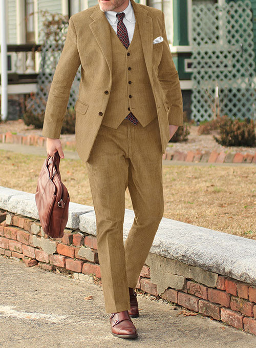 Khaki Corduroy Suit - Click Image to Close