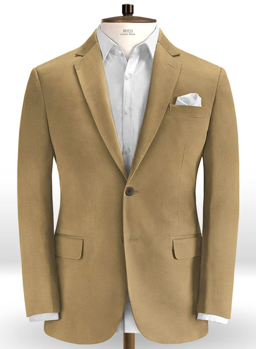 Khaki Stretch Chino Suit - Click Image to Close