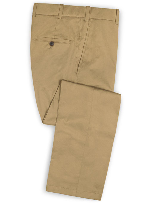 Khaki Twill Stretch Chino   Suit