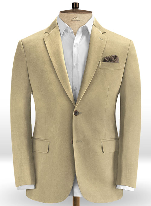 Light Khaki Twill Stretch Chino  Suit