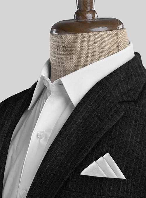 Light Weight Black Stripe Tweed Suit