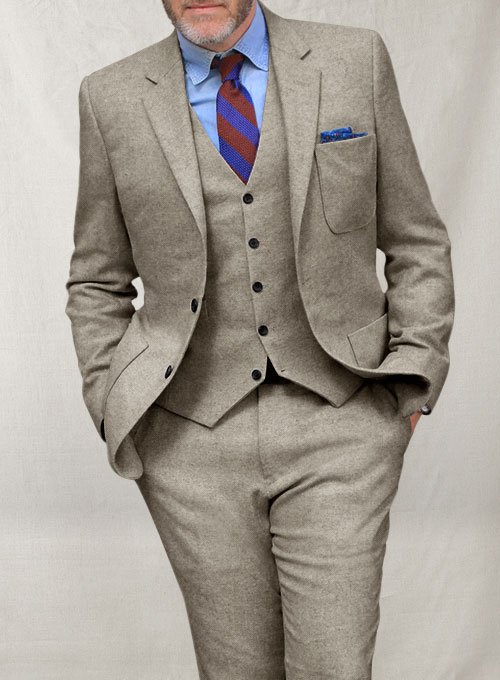 Light Weight Brown Tweed Suit - Click Image to Close