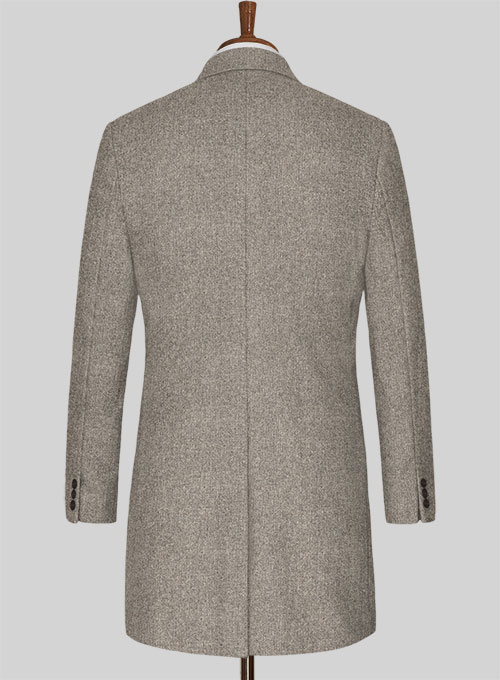 Light Weight Brown Tweed Overcoat - Click Image to Close