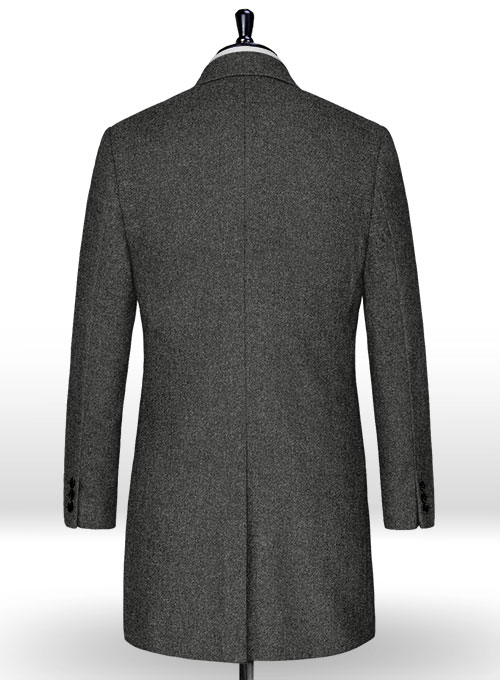 Light Weight Charcoal Tweed Overcoat